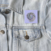 Badge Carré 5 Cm Chose de Squidly de fractale (En situation)