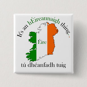 Badge Carré 5 Cm Chose irlandaise