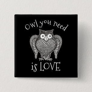 Badge Carré 5 Cm Chouette dont vous avez besoin