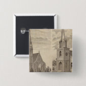 Badge Carré 5 Cm Christ Church, Red Wing, Minnesota (Devant & derrière)