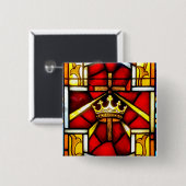 Badge Carré 5 Cm Christ est roi (Devant & derrière)