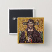 Badge Carré 5 Cm Christianisme (Devant & derrière)
