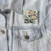 Badge Carré 5 Cm Chrysanthèmes (En situation)
