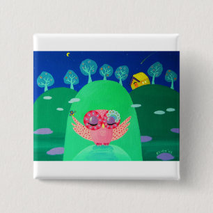 Badge Carré 5 Cm Chuchotements de montagne