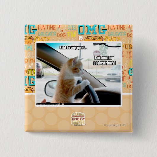 Badge Carré 5 Cm Chut ! Soyez très tranquille (Devant)