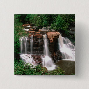 Badge Carré 5 Cm Chutes de Blackwater, Virginie-Occidentale, pittor