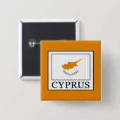 Badge Carré 5 Cm Chypre (Devant & derrière)