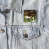 Badge Carré 5 Cm Cicada shell. It was in a hurry. (En situation)