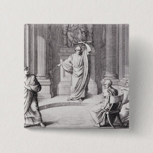 Badge Carré 5 Cm Cicero Catiline de dénonciation