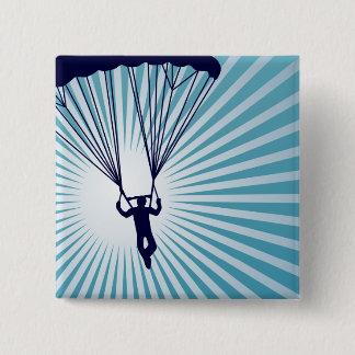 Badge Carré 5 Cm ciel haute parachutisme