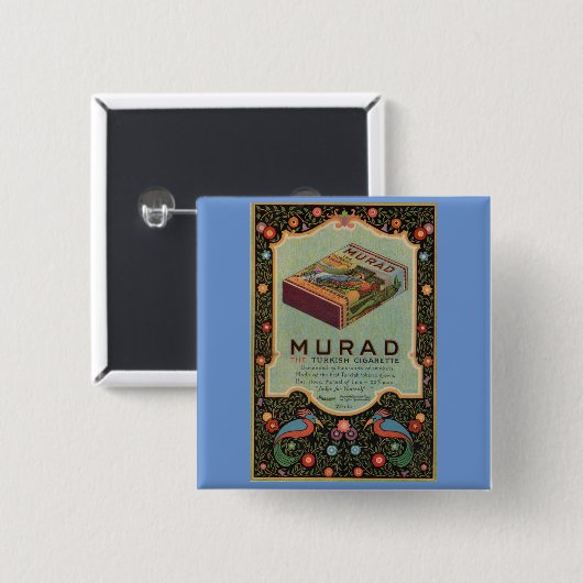 Badge Carré 5 Cm Cigarettes de Murad et (Devant & derrière)