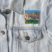Badge Carré 5 Cm Cinque Terre (En situation)