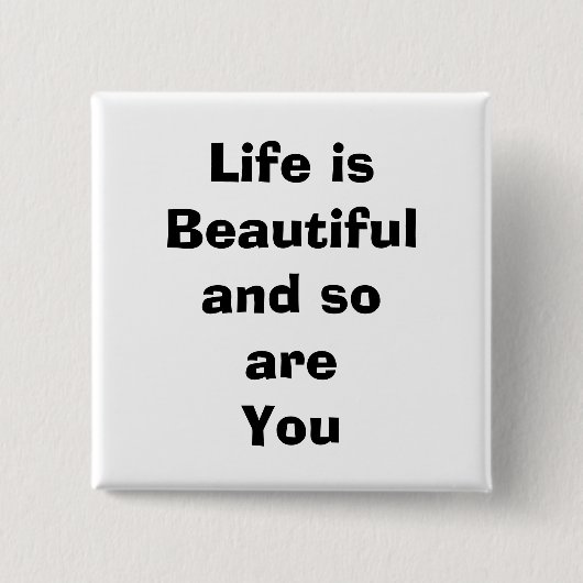 Badge Carré 5 Cm citation, (Devant)