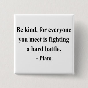 Badge Carré 5 Cm Citation 1a de Platon