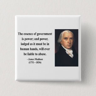 Badge Carré 5 Cm Citation 5b de James Madison