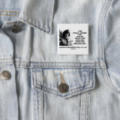 Badge Carré 5 Cm Citation comparativement raisonnable de Jacqueline (En situation)