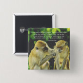 Badge Carré 5 Cm Citation d'amitié par Vincent van Gogh (Devant & derrière)