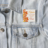 Badge Carré 5 Cm Citation d'automne (En situation)