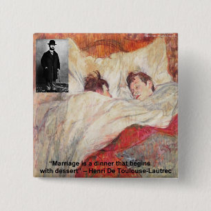 Badge Carré 5 Cm Citation de mariage Toulouse-Lautrec Cadeaux et Te