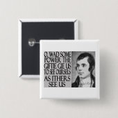 Badge Carré 5 Cm Citation de pou (Devant & derrière)