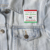 Badge Carré 5 Cm Citation de vin de Noël (En situation)