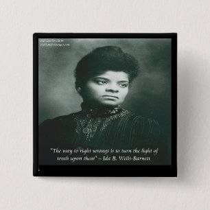 Badge Carré 5 Cm Citation Ida B Wells & Vérité