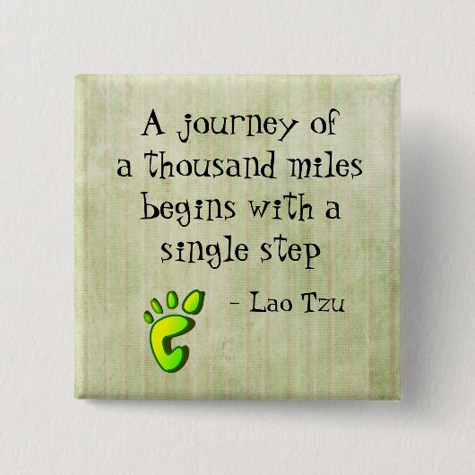 Badge Carré 5 Cm Citation Lao Tzu Inspirationnelle (Devant)