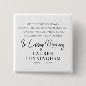 Badge Carré 5 Cm Citation Memorial Moderne Élégant Simple Chic (Devant)