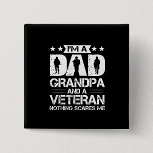Badge Carré 5 Cm Citations de grand-père Je suis un papa et un vé