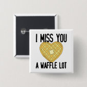 Badge Carré 5 Cm Citations de quelqu'un qui manque mignon Je vous m (Devant & derrière)