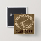 Badge Carré 5 Cm Clan Gunn Sepia (Devant & derrière)