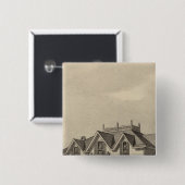 Badge Carré 5 Cm Clark Residence, Wallace, Kansas (Devant & derrière)