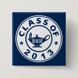 Badge Carré 5 Cm Classe de 2013 BSN