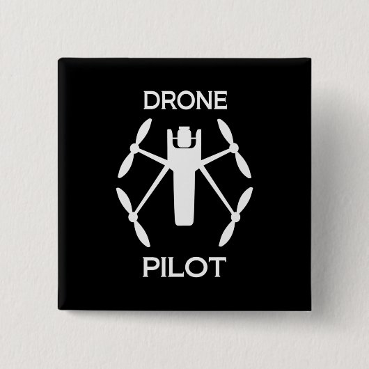 Badge Carré 5 Cm Classes Pilote de drone (Devant)