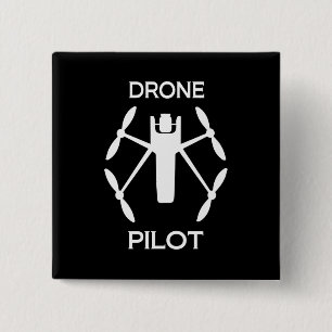 Badge Carré 5 Cm Classes Pilote de drone