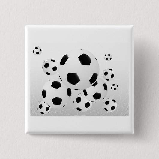 Badge Carré 5 Cm Classic Soccer Football Balls Flying Sports (Devant)