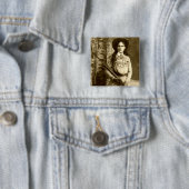 Badge Carré 5 Cm Classique d'Annie Oakley (En situation)