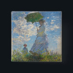 Badge Carré 5 Cm Claude Monet | Femme avec un parasol<br><div class="desc">Femme avec un parasol - Madame Monet et son fils,  1875 (huile sur toile)| par Claude Monet | Lieu de l'art : National Gallery of Art Washington DC| Artiste français | Numéro de collection d'images : XOS741899</div>