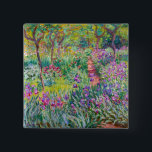 Badge Carré 5 Cm Claude Monet - Le jardin d'Iris à Giverny<br><div class="desc">Jardin d'Iris à Giverny / Jardin d'Artiste à Giverny - Claude Monet,  1899-1900</div>