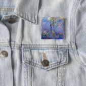 Badge Carré 5 Cm Claude Monet - Lys d'eau (En situation)