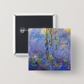 Badge Carré 5 Cm Claude Monet - Lys d'eau (Devant & derrière)