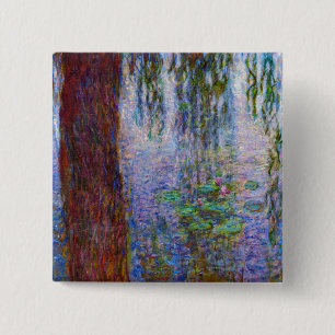 Badge Carré 5 Cm Claude Monet - Nymphéas