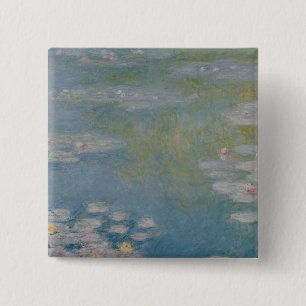 Badge Carré 5 Cm Claude Monet   Nympheas chez Giverny, 1908