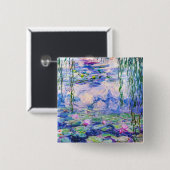 Badge Carré 5 Cm Claude Monet - Nymphéas / Nymphéas 1919 (Devant & derrière)