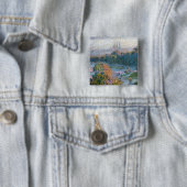 Badge Carré 5 Cm Claude Monet - Vue des Tuileries, étude (En situation)