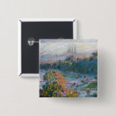 Badge Carré 5 Cm Claude Monet - Vue des Tuileries, étude (Devant & derrière)