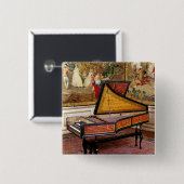 Badge Carré 5 Cm Clavecin, 1634 (Devant & derrière)