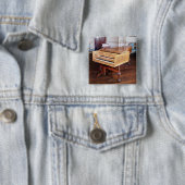 Badge Carré 5 Cm Clavecin, par Jacob Kirckman, l'anglais, 1766 (En situation)