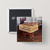 Badge Carré 5 Cm Clavecin, par Jacob Kirckman, l'anglais, 1766 (Devant & derrière)