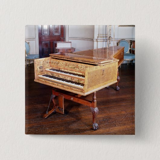 Badge Carré 5 Cm Clavecin, par Jacob Kirckman, l'anglais, 1766 (Devant)